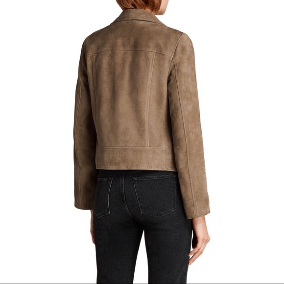 All Saints Chine Suede Jacket - Picture 14 of 15
